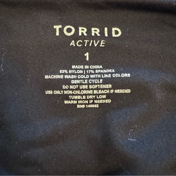 Torrid Active Bike Short Black Pockets Size 1 - Picture 3 of 5